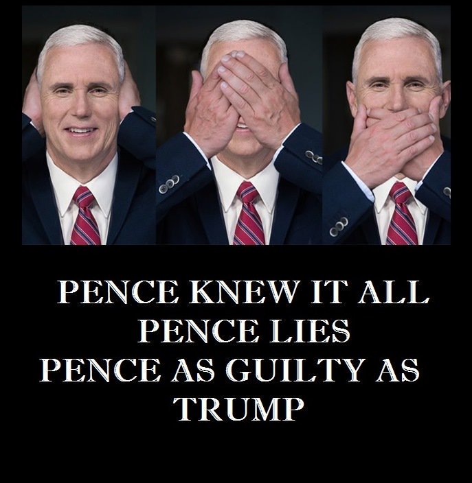 SoNasty2017's tweet photo. @VPPressSec @VP #REMINDER PENCE KNEW re: #FlynnRussia he has always known. #ComplicitVP https://t.co/n3wJ0wOzfR