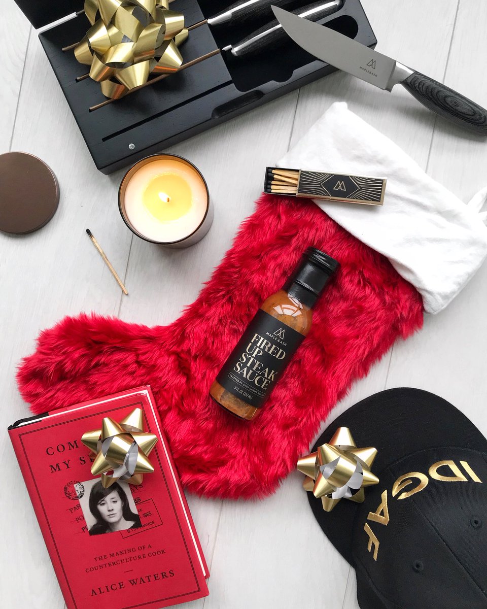 From gift cards to custom candles to <a href="/chefdannygrant/">Danny Grant</a>’s new Fired Up Steak Sauce, we’ve got the perfect #stockingstuffers in our gift shop and online store! 🎁 mapleandash.com/store/ #Chicago #GoldCoast #chicagofood #holidays #happyholidays #Christmas #holidayshopping #giftguide