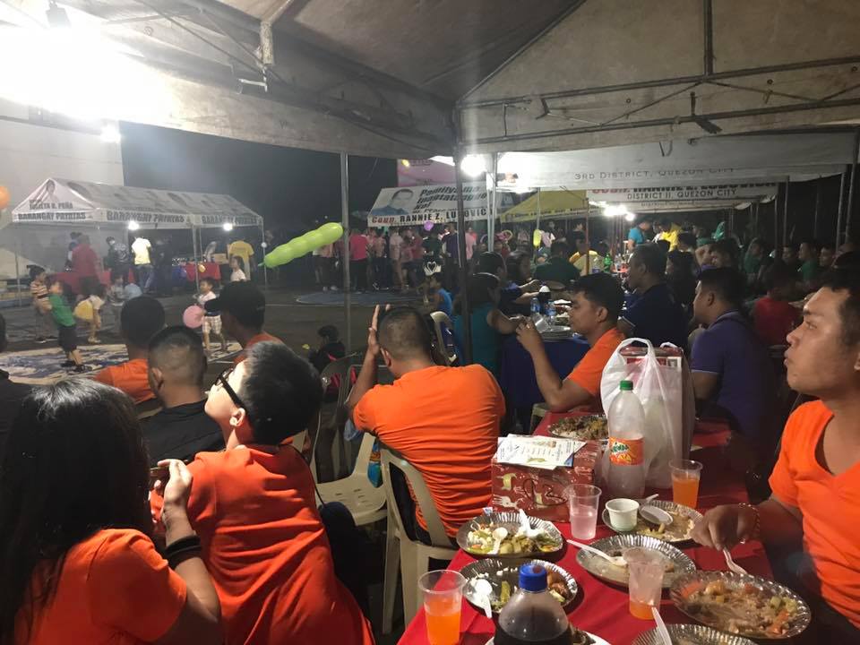 PS6QCPD's tweet photo. Batasan Police Station led by PSUPT ROSSEL I CEJAS, Station Commander celebrates a "THANKS GIVING PARTY 2017" participated by all units and branches of this station with their respective friends and family. Held at the station Basketball Court, HQ Batasan Police Station 6. https://t.co/LjleUHjOGX
