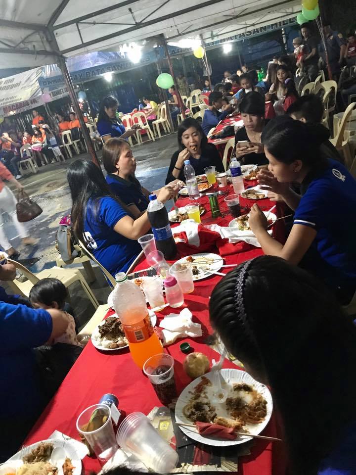 PS6QCPD's tweet photo. Batasan Police Station led by PSUPT ROSSEL I CEJAS, Station Commander celebrates a "THANKS GIVING PARTY 2017" participated by all units and branches of this station with their respective friends and family. Held at the station Basketball Court, HQ Batasan Police Station 6. https://t.co/LjleUHjOGX