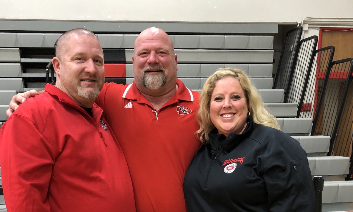GCHS_Vball's tweet photo. Last event at GCHS with the best trainer, Tate Merten. We’ll miss him but wish him well! #OnceAWarrior #CommitToTheG #ThanksTate https://t.co/P2iQVG1oHv