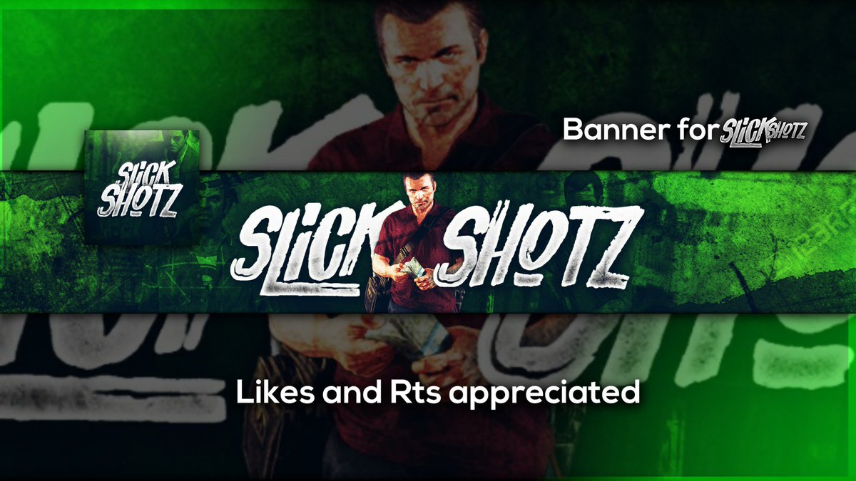 SkillzGfx's tweet photo. Banner for SLICK SHOTZ https://t.co/priMfcEXJZ
