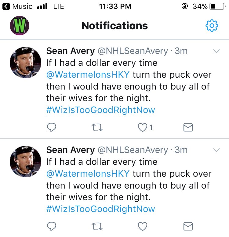 WatermelonsHKY's tweet photo. At least we know NOT to tweet the same thing twice like @NHLSeanAvery 💁🏼♀️ #CmonBud https://t.co/uzzDK0lKdx