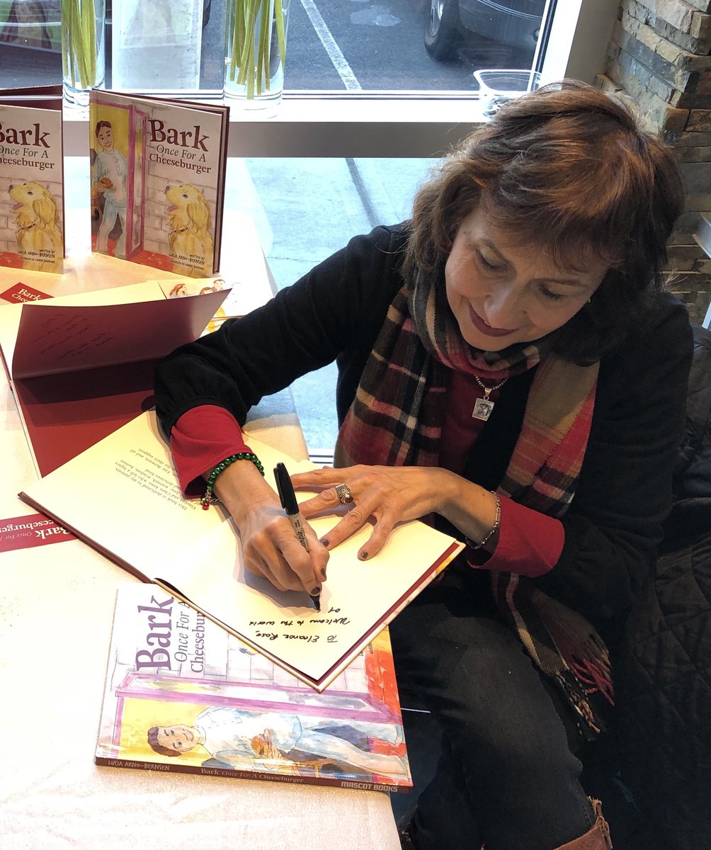 labernsen's tweet image. Back to join Twitter. Enjoying reading and signing my first children’s book, Bark Once For A Cheeseburger.