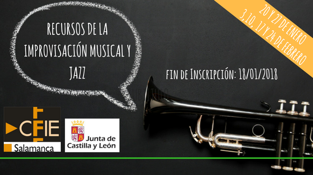 chuchi_jbg's tweet photo. Abierto plazo de inscripción en @cfiesalamanca para curso RECURSOS DE LA IMPROVISACIÓN MUSICAL Y JAZZ https://t.co/DszsaiHXOp