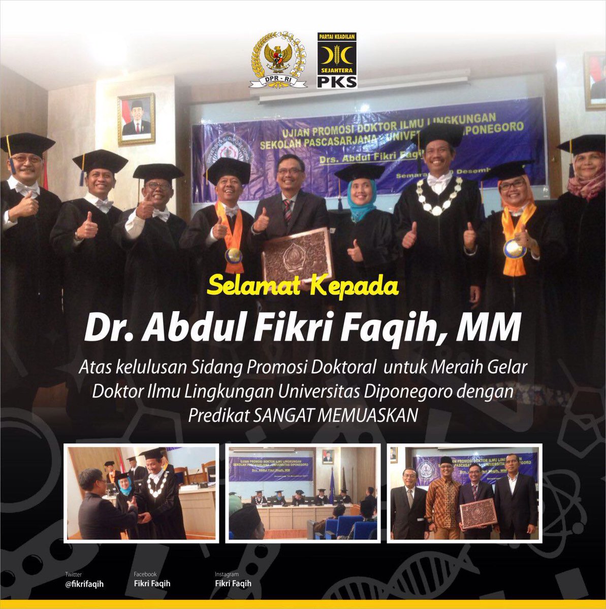 Barakallah, selamat pak <a href="/FikriFaqih/">Dr. H. Abdul Fikri Faqih</a> <a href="/FPKSDPRRI/">Fraksi PKS DPR RI</a> <a href="/DPR_RI/">DPR RI</a>