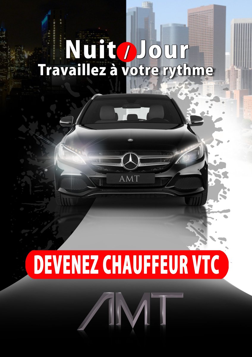 AMT_FRANCE's tweet photo. Nuit ou jour, travaillez à votre rythme !
Devenez chauffeur VTC avec l'AMT.
https://t.co/fE5CKTnxL9 https://t.co/Sm39R2krL8