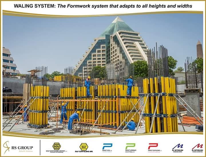 RSGroup_AE's tweet photo. #WalingSystem #Formwork used by #Contractors adapts to all heights and widths, safely accommodates high #ConcretePressure &amp; meets all #ConstructionDemands of #ConstructionCompanies for #ComplexConstruction #Projects #ConcreteForming. 

https://t.co/wsANwH73xQ

#SAFEformwork #EMEA https://t.co/Aaryz2h143