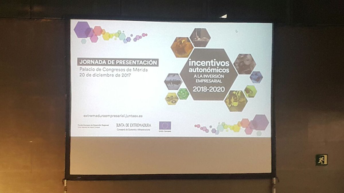 Impulsadp's tweet photo. Comienza la jornada de presentación en Mérida de la #ayuda de #incentivos autonómicos a la Inversión Empresarial en #Extremadura https://t.co/rxh8qyV19P