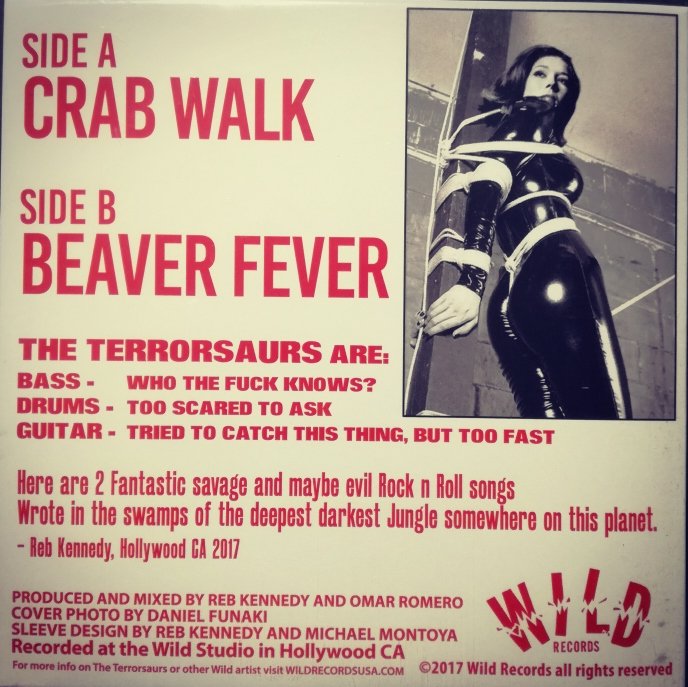 terrorsaurs's tweet photo. New Terrorsaurs 45 'Crab Walk' /'Beaver Fever' in at https://t.co/NVmQc1oBlX 
Recorded WILD studios Hollywood CA  Essential WILD 45 https://t.co/vuKKWJjAv9