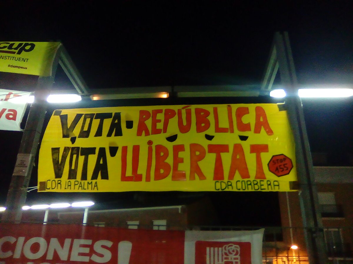 CorberaCdr's tweet photo. A La Palma i a Corbera ho tenim clar: demà toca seguir defensant la República.  #VotaRepublicaVotaLlibertat https://t.co/1EWVfYeUwd