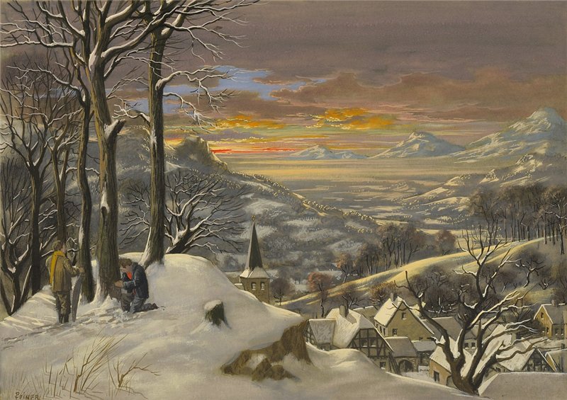 JohnConstableRA's tweet photo. Good Day!
The Four Seasons; Winter by Werner Peiner (1897-1984) https://t.co/xnlM1kGya3