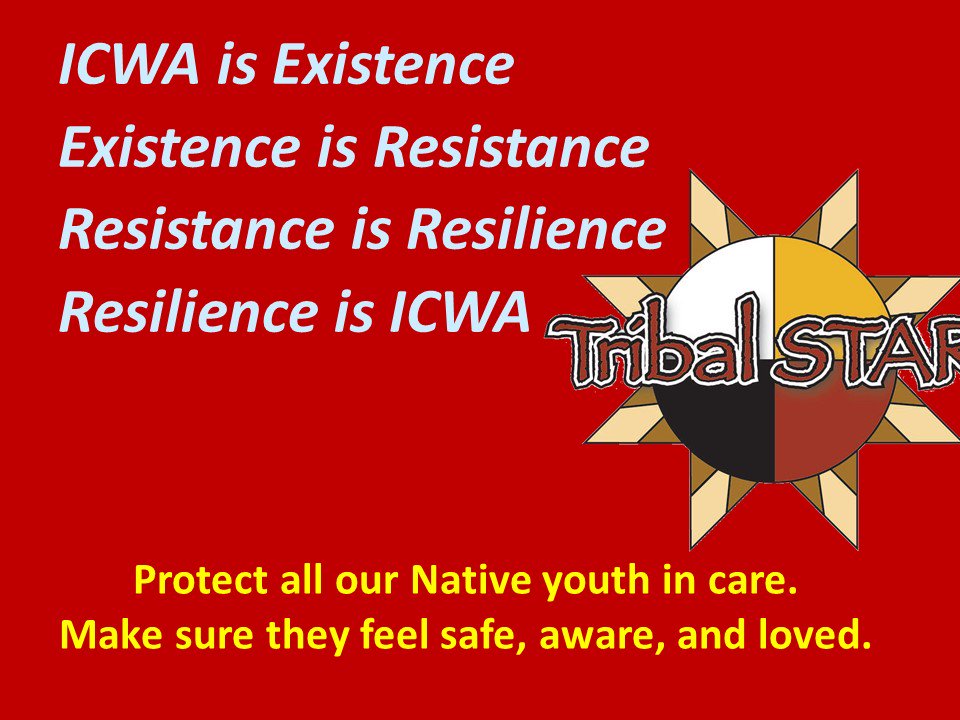 Acad4ProfExcell's tweet photo. ICWA is Resilience
#TribalSTARNews #ICWA #ICWACompliance #ProtectNativeChildren https://t.co/sWLX6SFawB