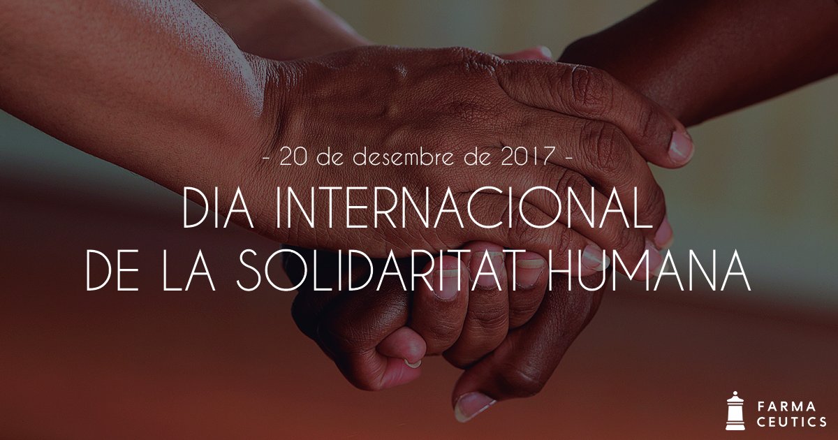 FarmaCeutics's tweet photo. #DiaInternacionalDeLaSolidaritatHumana https://t.co/LIc1lyuWGx