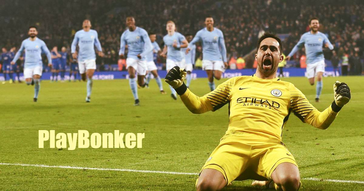 Playbonker's tweet photo. League Cup: #Manchester City edge past #Leicester City after penalty drama to join Arsenal in semi-finals

Book now at https://t.co/oeiVPiG2Sy and get amazed by our Offers at https://t.co/HOep0PujdY https://t.co/7ltHysZCKL
