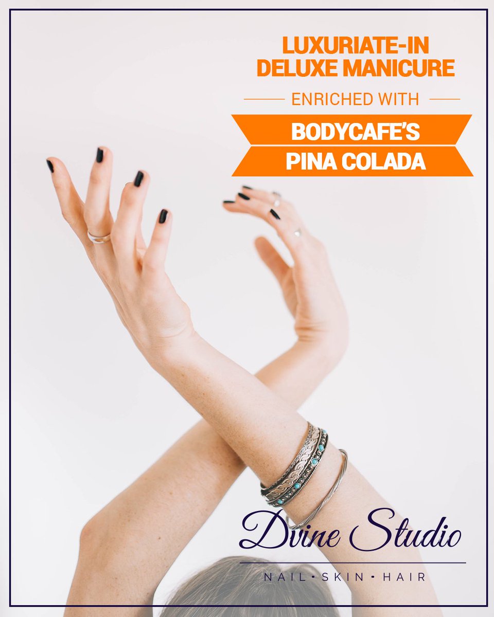 divine_nail's tweet photo. Say bye to dry hands & brittle #nails this merrymaking season & luxuriate-in deluxe #manicure enriched with @BodyCafe_โs Pina Colada Hand & #Nail Cream. Book now. #divinenails #dvinestudio #bangaloresalon #bangalorespa #pedicuretime #luxurypedicures #pedicurebangalore #bodycafe https://t.co/xmt9dXKITl