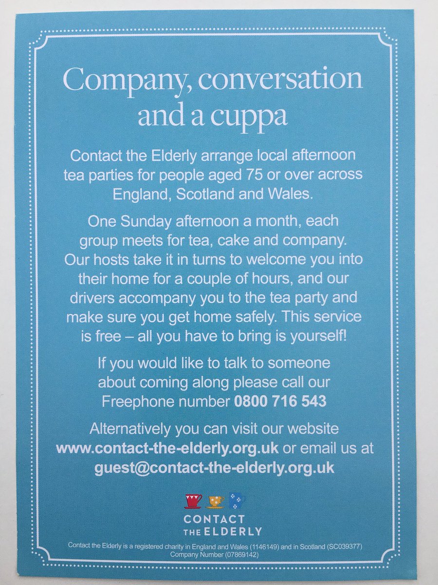 PollySparky's tweet photo. #cheersforgood @StarbucksUK @contact_teas Helping elderly people feel less lonely #beourguest https://t.co/6X1tcKR5TD