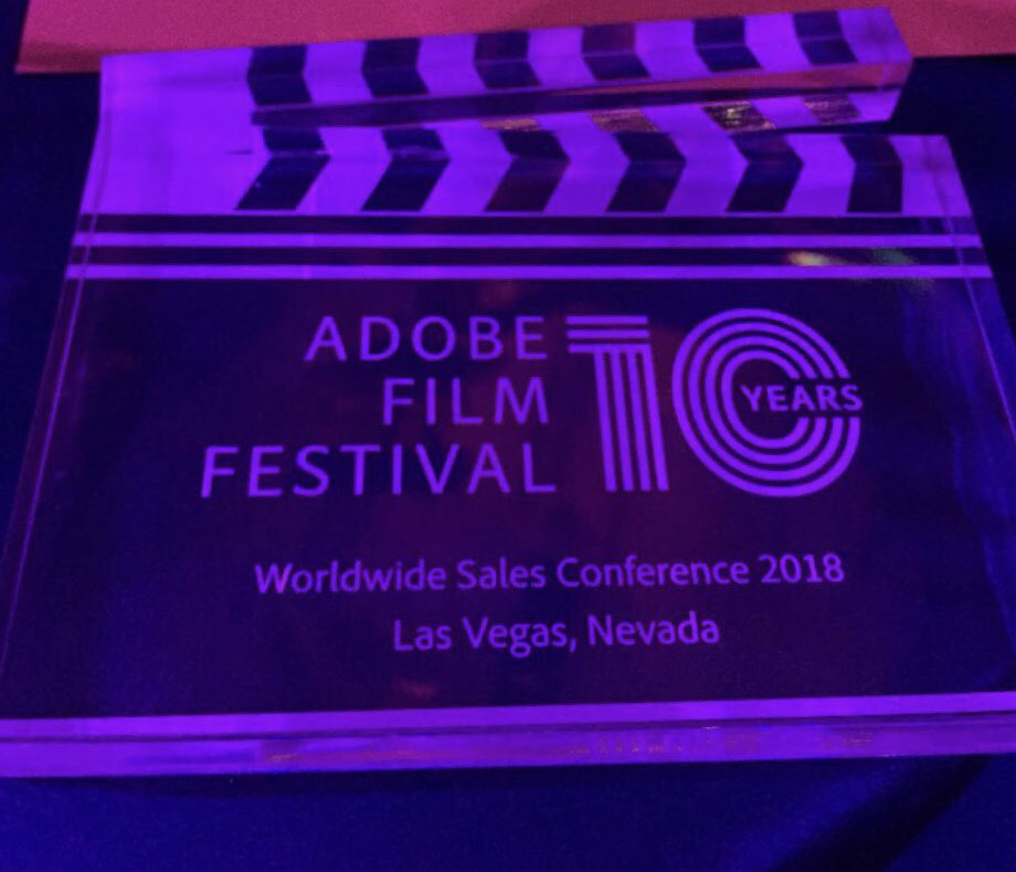 SasidharanJay's tweet photo. Bringing the trophy home! Best use of @adobe tech -Super proud of the team! #WWSC2018 https://t.co/GCys9HPzG2