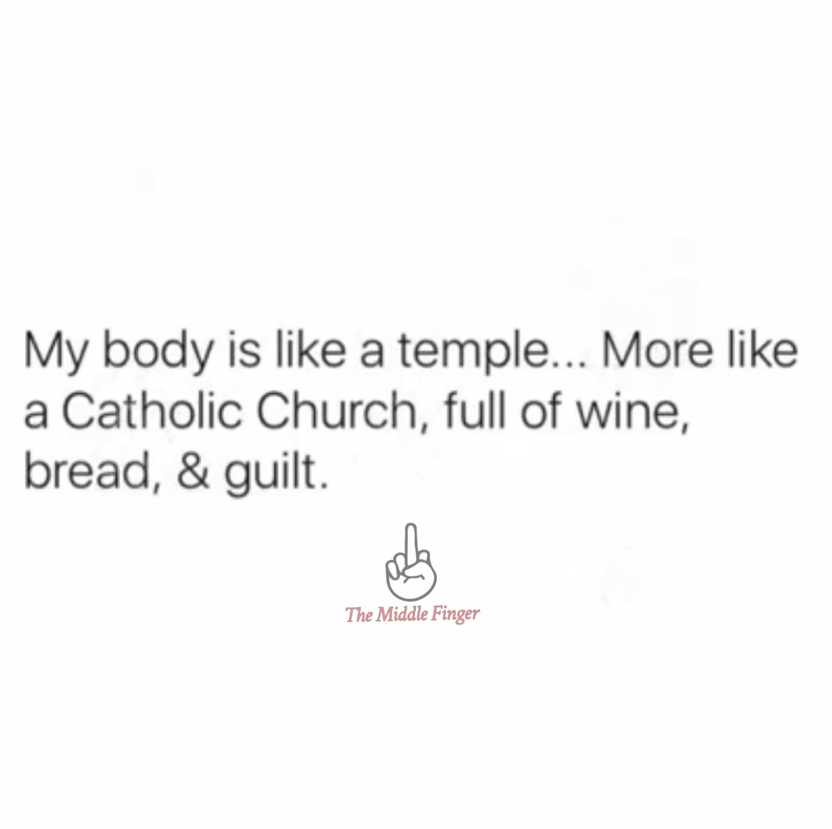 MiddleFingerBlg's tweet photo. Yep. #themiddlefinger #adulting #adultprobs #fitfam #healthgoals #wine #bread #amen https://t.co/DZHr8iyGLY