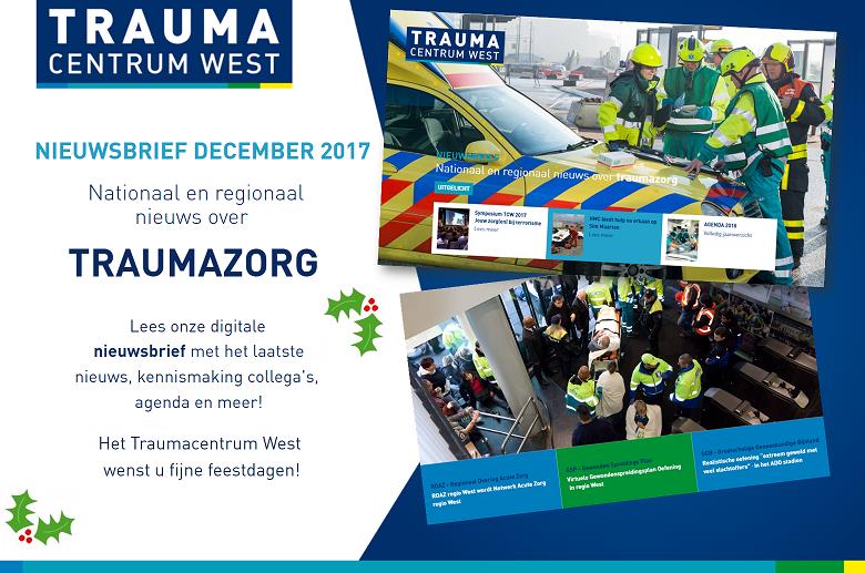 De nieuwsbrief Traumacentrum West (editie december 2017) is uit. tcwnieuwsbrief.maglr.com