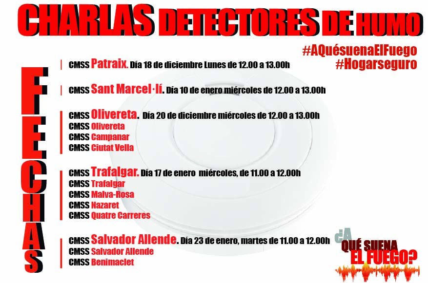 bomberosvlc's tweet photo. Hui a les 12: 00 h. continuem amb les xarrades de detectors de fum en el centre de Olivereta.
#bombersVLC #Aquèsonaelfoc #LlarSegura #Prevenció #Aquésuenaelfuego #Detectoresdehumo #Detectorsdefum https://t.co/8YdNC8Zv9h