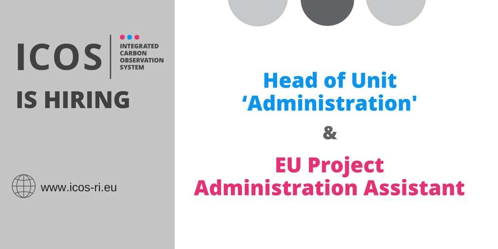 Two #administrative positions open at ICOS ERIC. Come to work with us in Helsinki! #adminjobs
Find out more:
Head of Unit 'Administration': icos-ri.eu/event/376
EU Project Administration Assistant: icos-ri.eu/event/375
