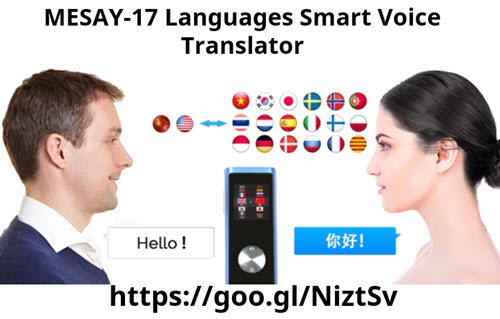 MedGizmo's tweet photo. #seven_Lian1 MESAY-17 Languages #Smart #VoiceTranslator https://t.co/H10PDqL5Al #wearables #wearabledevice #translation #interpreter #speechtranslator https://t.co/AiaWmh89eF