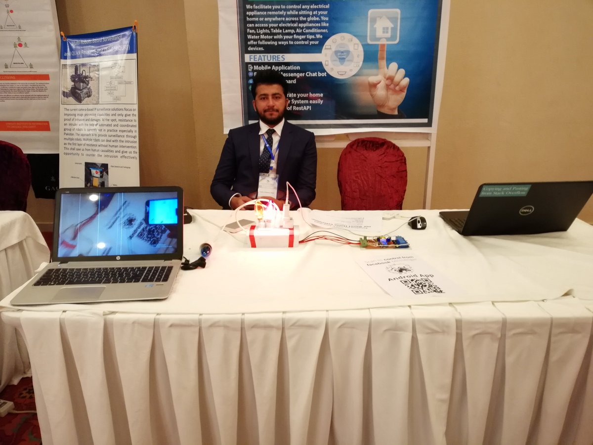 AtiqSamtia's tweet photo. Showcasing the most cost effective and easy #SmartHome solution at #FIT2017 come and visit us for live demo. @luckyFAZAL https://t.co/lyKUgr1hnb