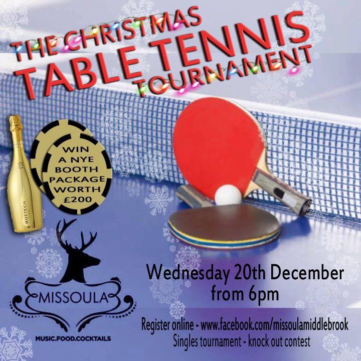 Today’s the day - join in the knockout tournament and be a winner! #tabletennis #middlebrook