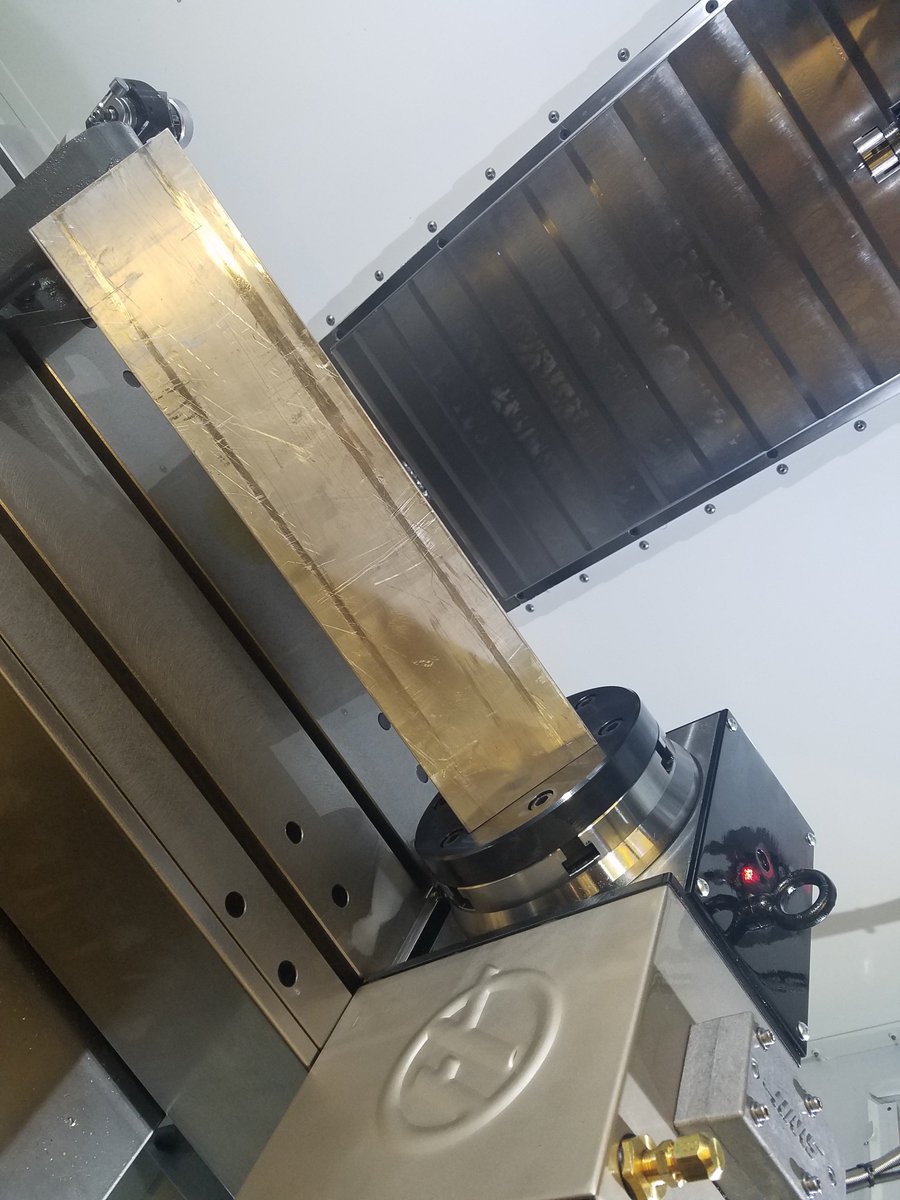 CARRMachine's tweet photo. New full forth axis rotary table has been installed and we're spinning parts and making chips! #manufacturing #CNC #machineshop #Mazak #Haas #DMGMORI #precisionmachining #FirstClassExperience #machining #milling #Quality https://t.co/KyCzRFPOVk