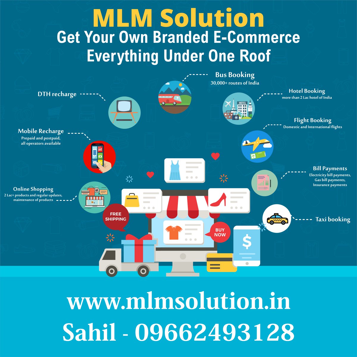 mlmsolution9985's tweet image. MLM Solution
Get Your Own Branded E-Commerce
#MLMSolution
#MLMCompany
#MLMProductssupplier
#Ecommerce
#Onlineshopping
#Mobilerecharge
#DTH
#Busbooking
#Hotelbooking
#Flightbooking
#Billpayments
#Taxibooking
#Eportal
#NoidaDesignCarnival
#Blouin_Artinfo
#Swachh_Twitter_Abhiyan