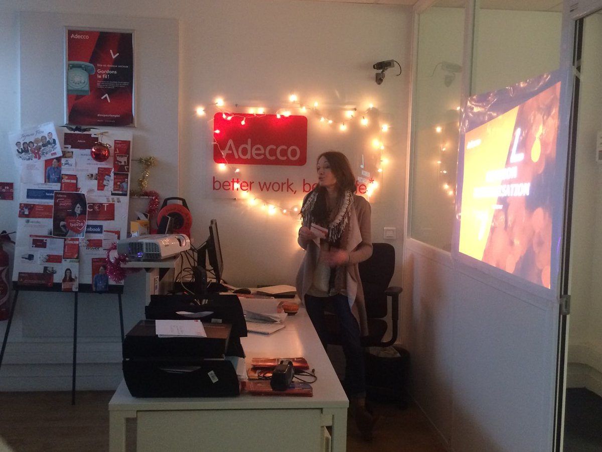 L agence de Chalon sur Saône et la digitalisation. Présention collective à ses collaborateurs intérimaires.