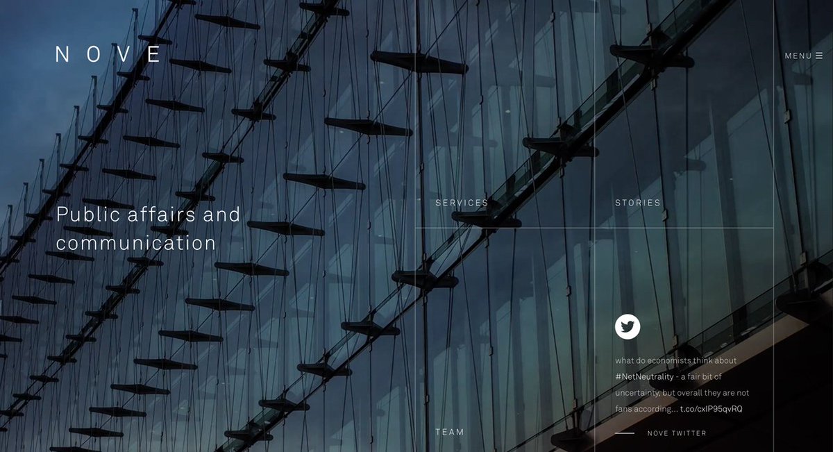 awwwards's tweet photo. Double win! Nove - Public affairs and communication by @atelierdesign (Belgium)
https://t.co/fZ9h5Kp6jG wins #SOTD &amp; #DEVAWARD #WebDesign https://t.co/OhmrFtnPOZ