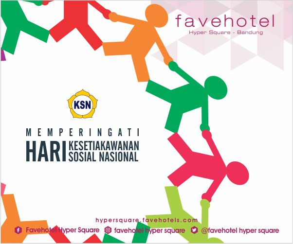 #TahukahKamu 
#HKSN
#harikesetiakawanansosialnasional2017
#harisosial
#infobdg
#hotelbandung
#hotelbudgetbandung
#favehotelhypersquare
#archipelagointernational