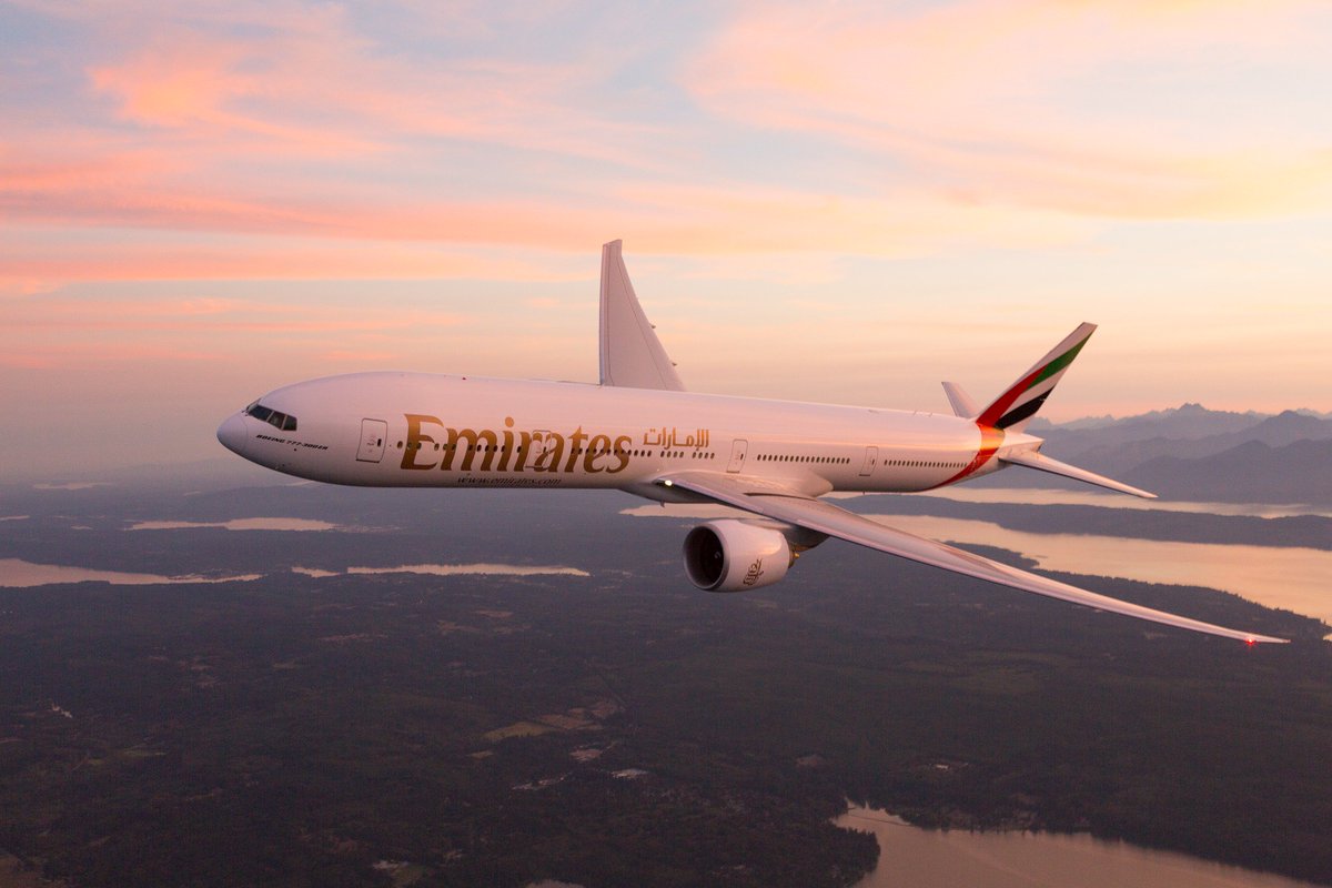 emirates's tweet photo. Emirates will launch daily flights between @DubaiAirports and @STN_Airport from 8 June 2018. The route will be operated with our new @BoeingAirplanes 777-300ER featuring the latest cabin interiors including fully-enclosed suites in First Class. https://t.co/eHBHDq7gAu https://t.co/hVztH6uuT6