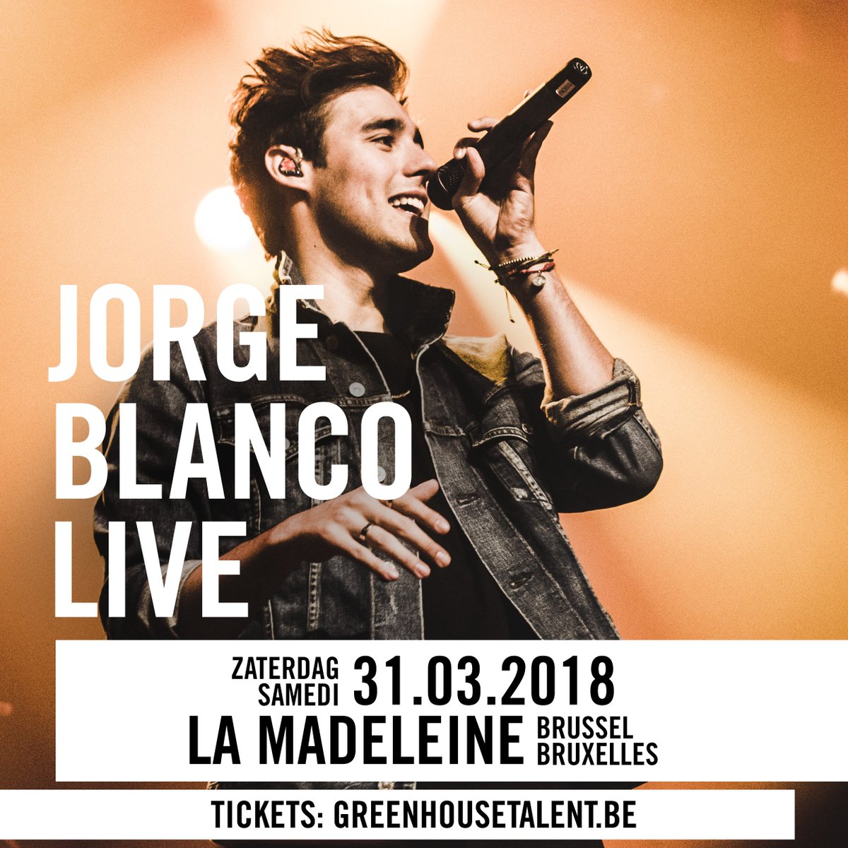 GREENHOUSE_TLNT's tweet photo. Upcoming superstar @JorgeBlancoG is coming to @lamadeleinebe! 😍
Tickets are now on sale via @TicketmasterBeN @TicketmasterBeF https://t.co/8K60UwQeIy https://t.co/upgIak7Ad5