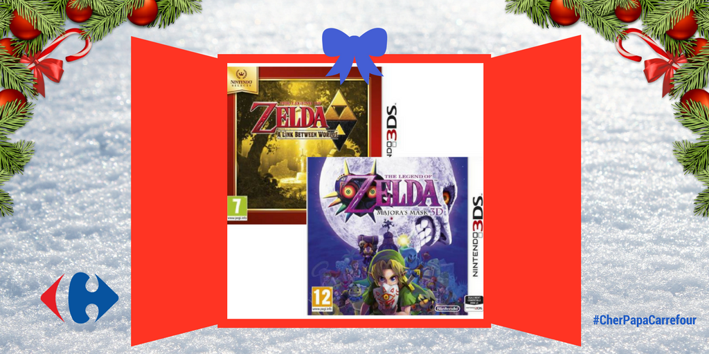 CarrefourFrance's tweet photo. Jour 20 | Fans de Link, régalez-vous du cadeau du jour : un lot de 2 jeux #Zelda sur 3DS ! Quelle est l'aventure de Link que vous avez le plus aimé ? RT+follow, tirage au sort (2 gagnants), demain matin. Merci au #CarrefourKidsClub qui vous gâte aujourd'hui. #CherPapaCarrefour https://t.co/lk2mA6uwKg