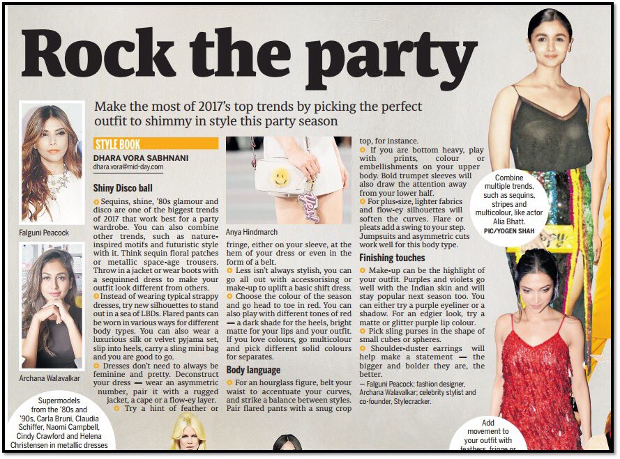 Be the #bestdressed this #party season! Here’s how @Style_Cracker @mid_day thank you #DharaVora