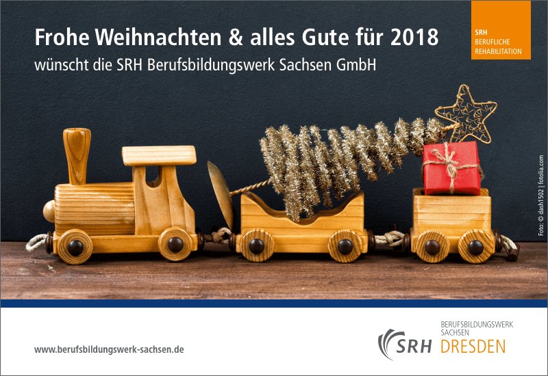 srhsachsen's tweet photo. Das #SRH Berufsbildungswerk Sachsen wünscht frohe Weihnachten &amp; alles Gute für 2018. #Weihnachten https://t.co/ygMR6zaZbm