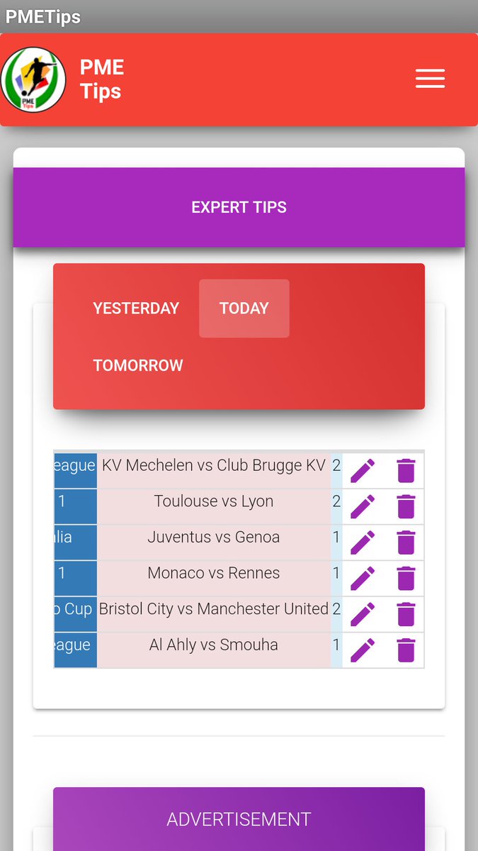 pmenaija's tweet photo. Mid week games are always something to look forward to amongst football lovers. Check out PMETIPS APP for today games. #pmetips #nairabet #bet9ja #WilliamHill #bet365 #tipster #freetipsdaily #Googleplaystore #Andriod #Merrybet https://t.co/JixV99YwIK