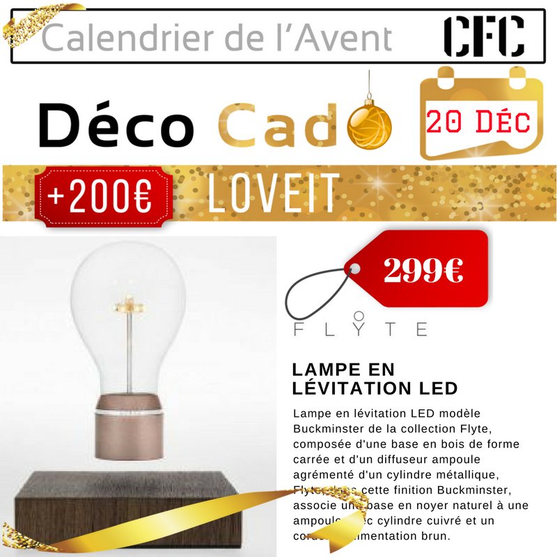 CaroleFCDeco's tweet photo. Quoi de plus original que le mystère d'une lampe qui flotte?
 @thisisflyte propose un inédit système magnétique qui maintient l'ampoule en lévitation et la fait tourner doucement https://t.co/55LtGCbhsW