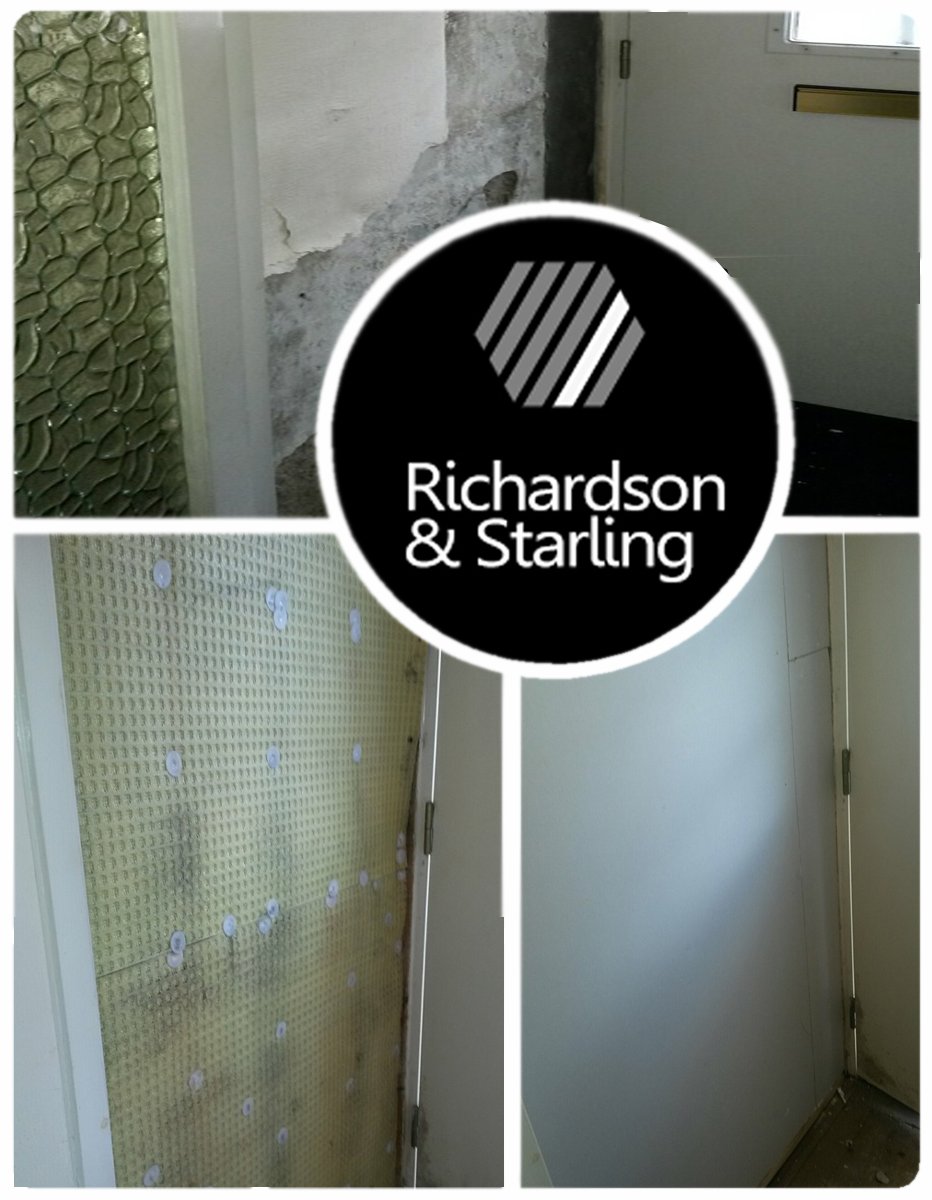 richardsonstarl's tweet photo. #CaseStudyWednesday - Waterproofing Damp Walls, #Stirling Defective tiling had allowed long term damp damage to the wall fabrics. Our specialists removed the plaster, applied our waterproofing membrane and re plastered leaving the walls dry and ready for decoration https://t.co/sMwQ1rIDUj