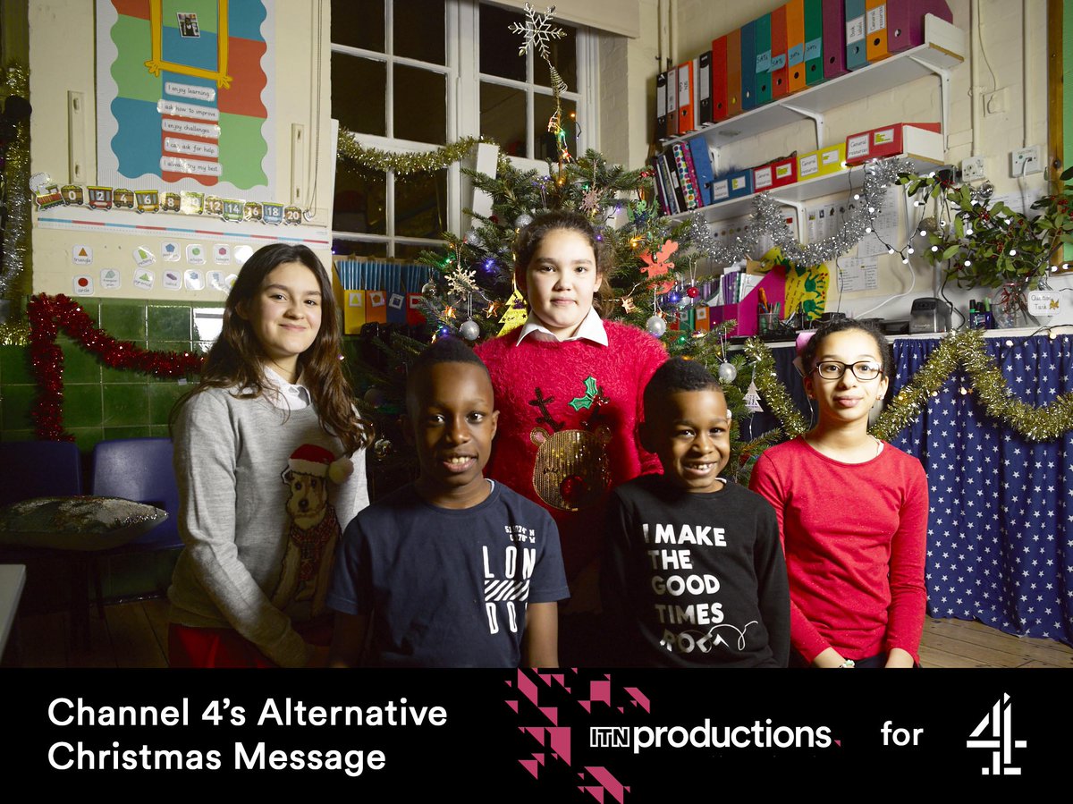 ITNProductions's tweet photo. This year @Channel4 's Alternative Christmas Message 2017 will be delivered by children of #GrenfellTower. To be broadcast on Christmas day at 2.30pm, five children who narrowly escaped with their parents will send us their Christmas messages https://t.co/BS28Hozfy0 https://t.co/ZVvdRUUOLn