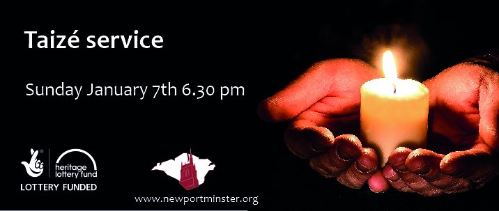 Looking for some time to reflect at the beginning of this new year? Join us @ 6.30pm for a Taize service #NewportMinster.