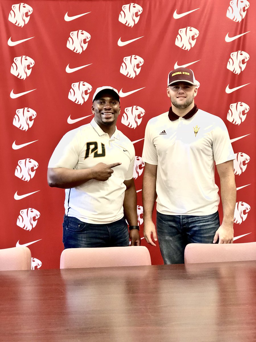 Position_U's tweet photo. Congratulations To All Athletes @Katyfootball for signing to their Respectful Colleges Today. Im Extremely Proud Of @MichaelMatus91 DE/LB Committing To @FootballASU This Kid Will Play Early As Freshman...Now It’s Time To Train Even Harder!!! #D1 #KatyFb #ASU #Hybrid #PositionU https://t.co/mwI7pXVrHg