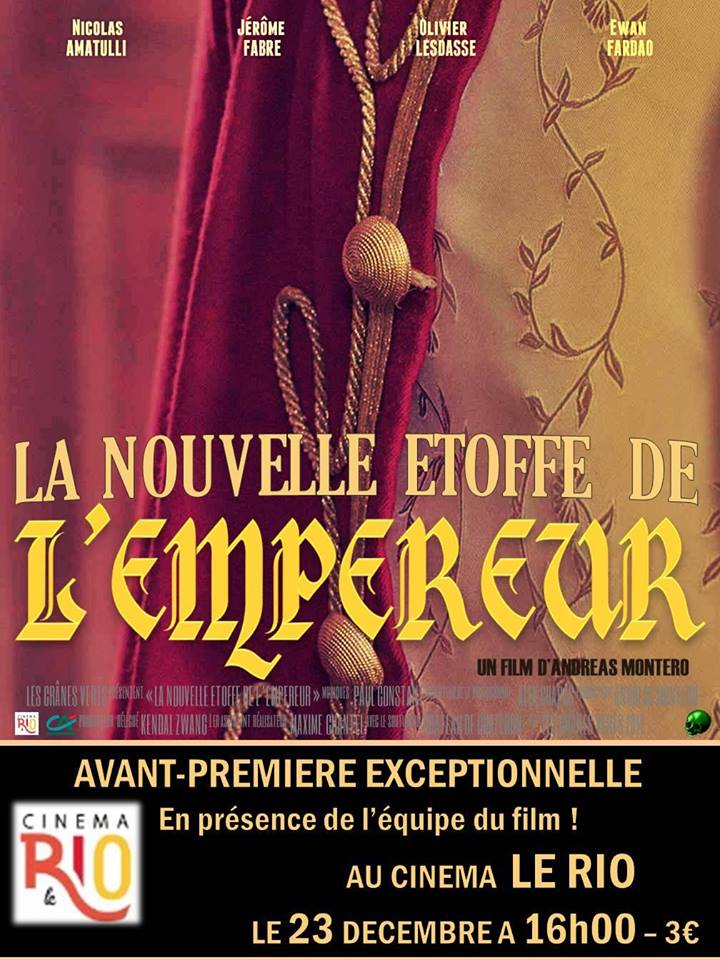RadioCoquelicot's tweet photo. Aujourd'hui à 16H au @cinelerio @LesCranesVerts présente "La Nouvelle Etoffe de l'Empereur" découvrez de quoi il en retourne dans notre émission FREQUENCE CINE 📽 https://t.co/f8lYzedZQ8 https://t.co/BBB7uT5op1