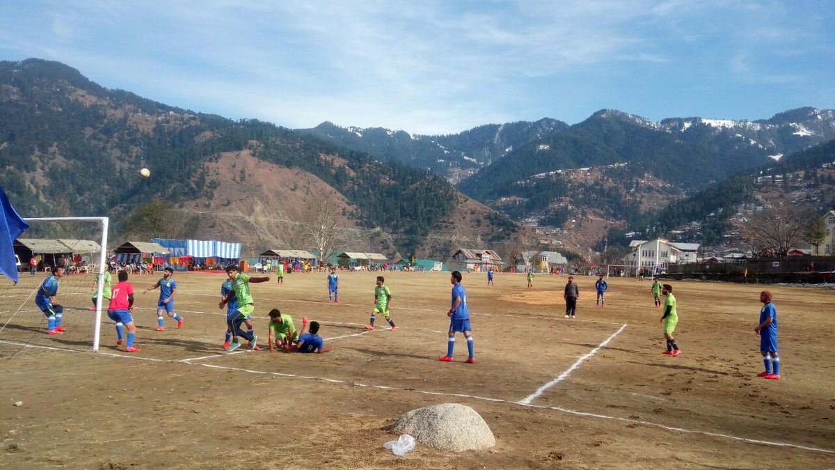 crpfindia's tweet photo. 8 Teams will #ClashForTheCup in Degree College Ground of beautiful Bhaderwah of Doda. Glimpse of Football Tournament Opening Ceremony. #33Bn channelizing youth towards prosperity. https://t.co/BlomexFqcY