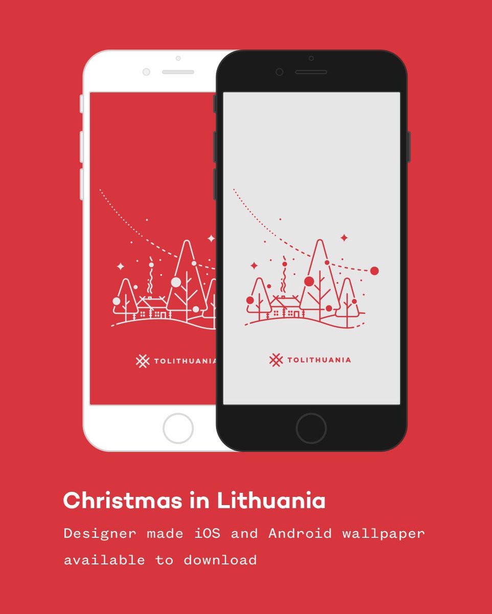 GoToLithuania's tweet photo. We made a little gift for you all. A festive wallpaper for you to download on your smartphone. Merry Christmas everyone #Lithuania https://t.co/RlfthJmCbp