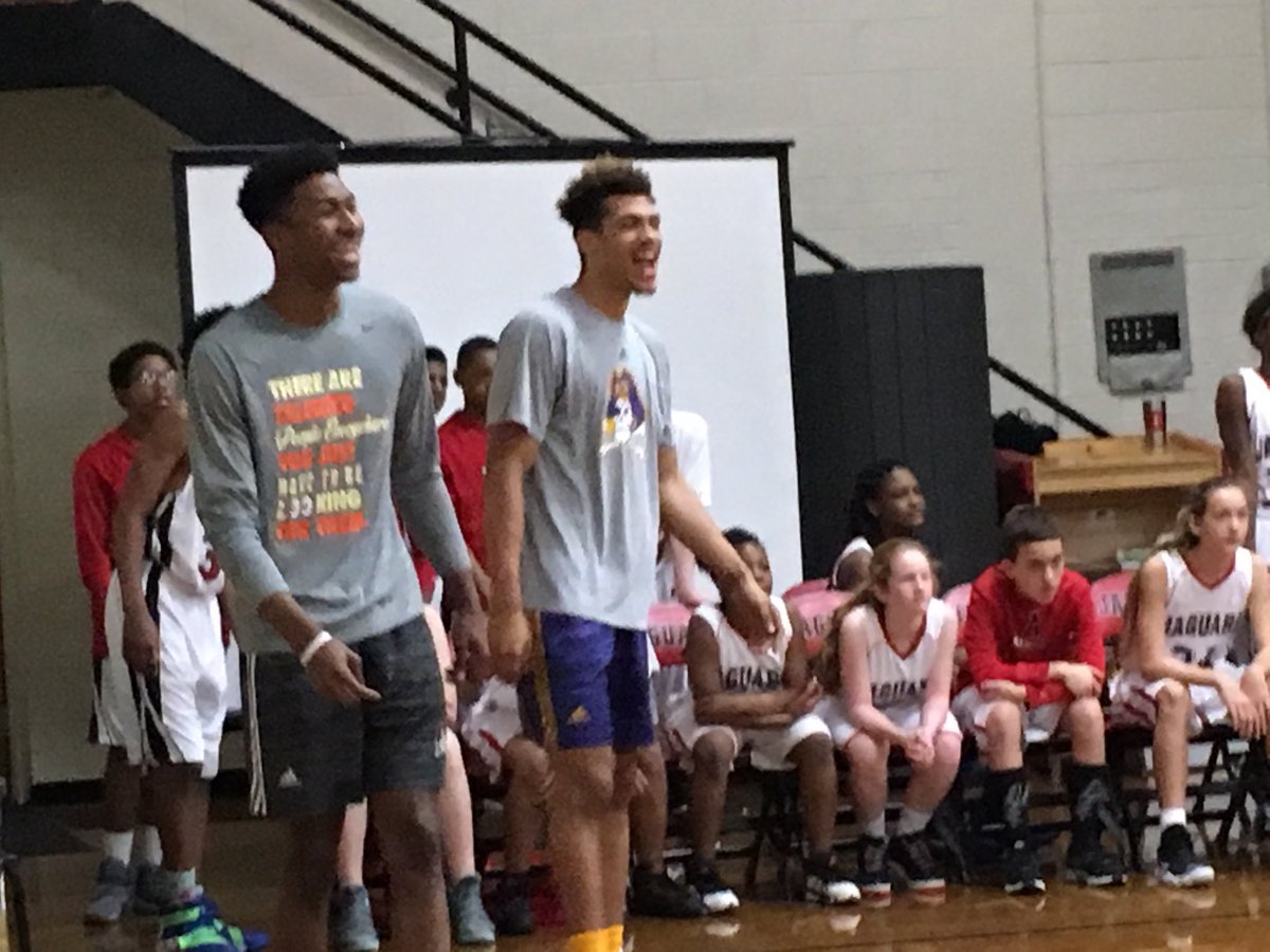 Cedarberry12's tweet photo. ECU basketball players here at EBA for our annual student-staff game!! https://t.co/AeOJh6hE69