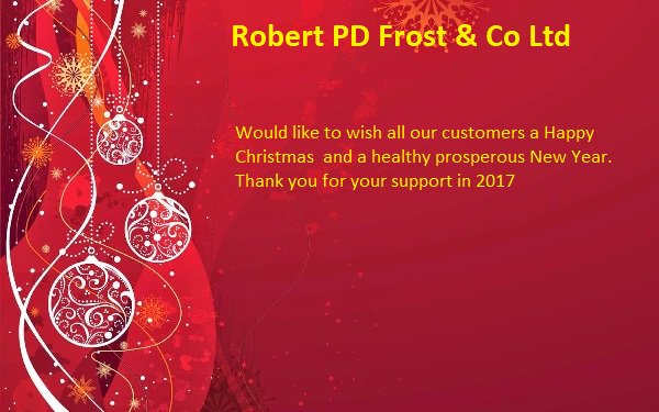 Please note that we are closed from mid day on Friday 22nd December, re-opening on Tuesday 2nd January at 8.30am.